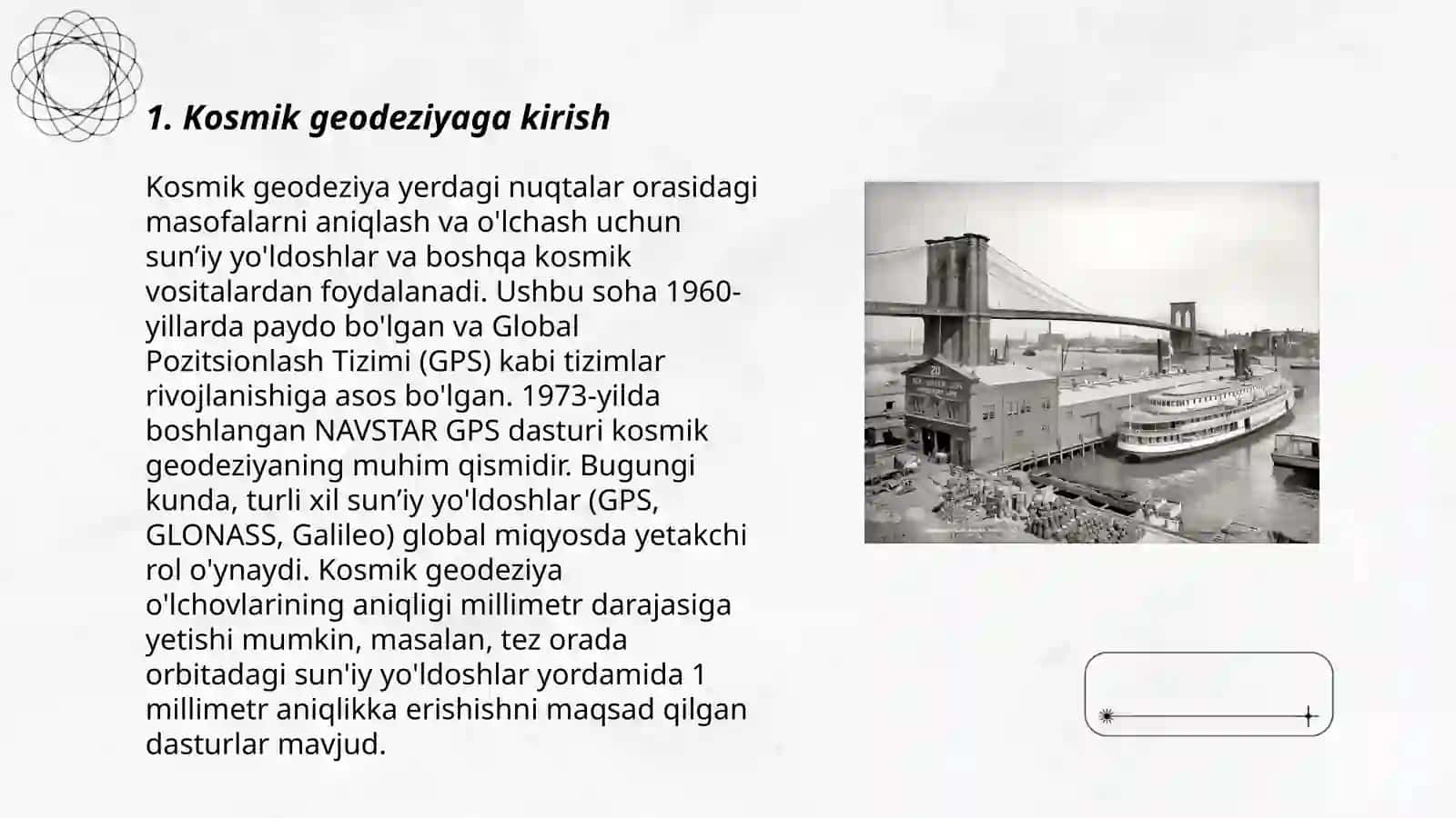 Kosmik geodeziyaning asosiy prinsiplari va uning geodetik tadqiqotlarda o‘rni 3