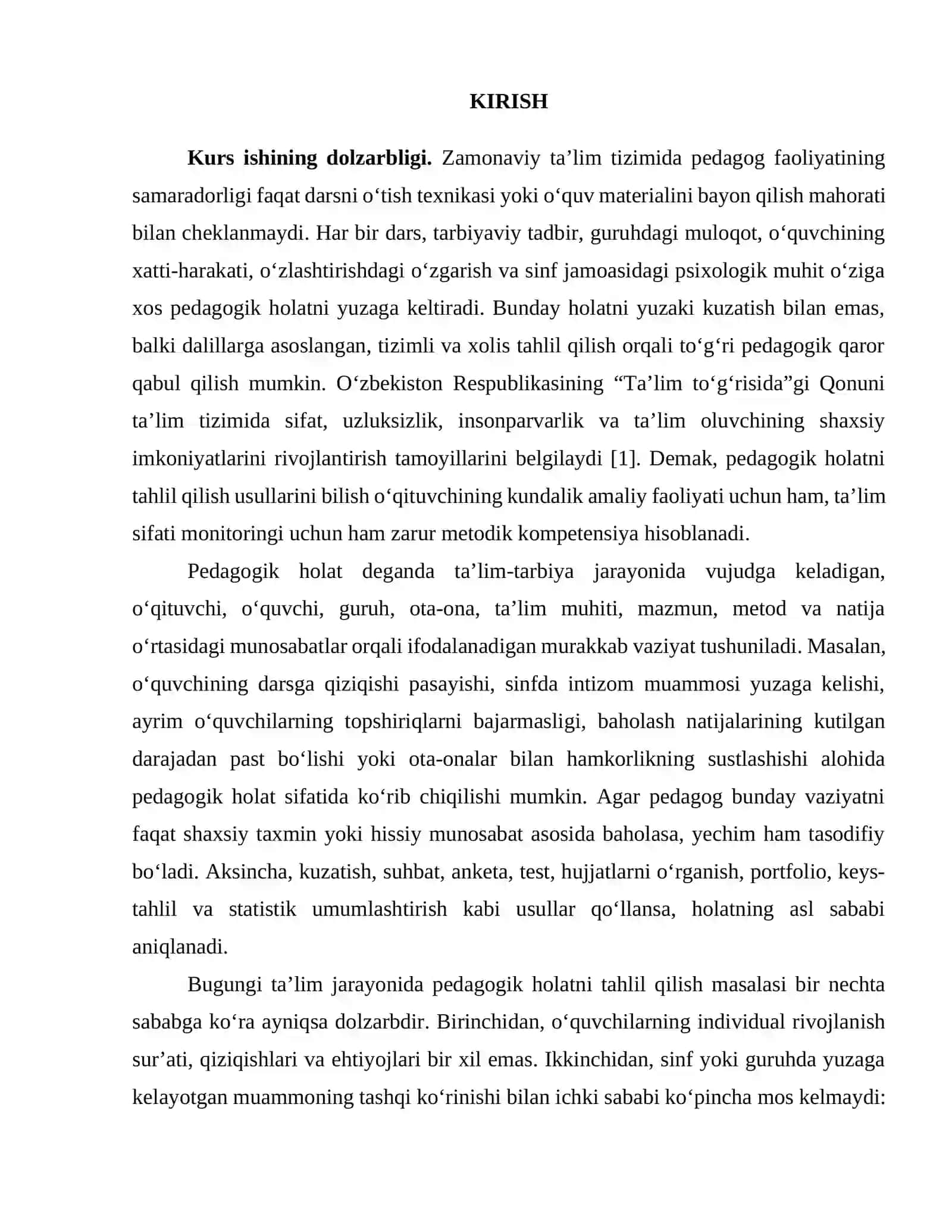 PEDAGOGIK HOLATNI TAHLIL QILISH USULLARI 3