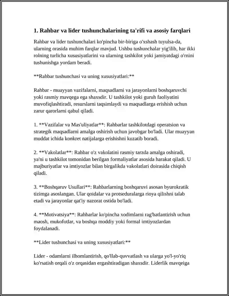 RAHBAR VA LIDER TUSHUNCHALARI ORTASIDAGI MUSHDARAK VA FARQLI JIHATLAR 3