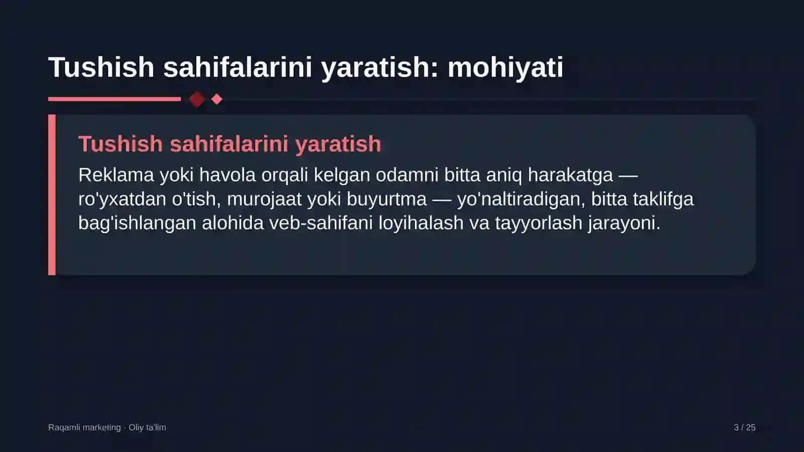 Raqamli MARKETING · OLIY TA'LIM 3