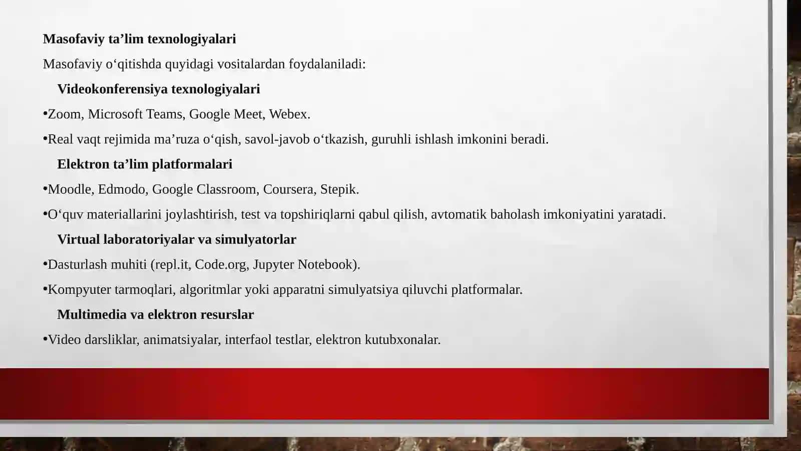 Informatika va Axborot Texnologiyalarini O‘qitishda Masofaviy Ta’lim Texnologiyalari 3