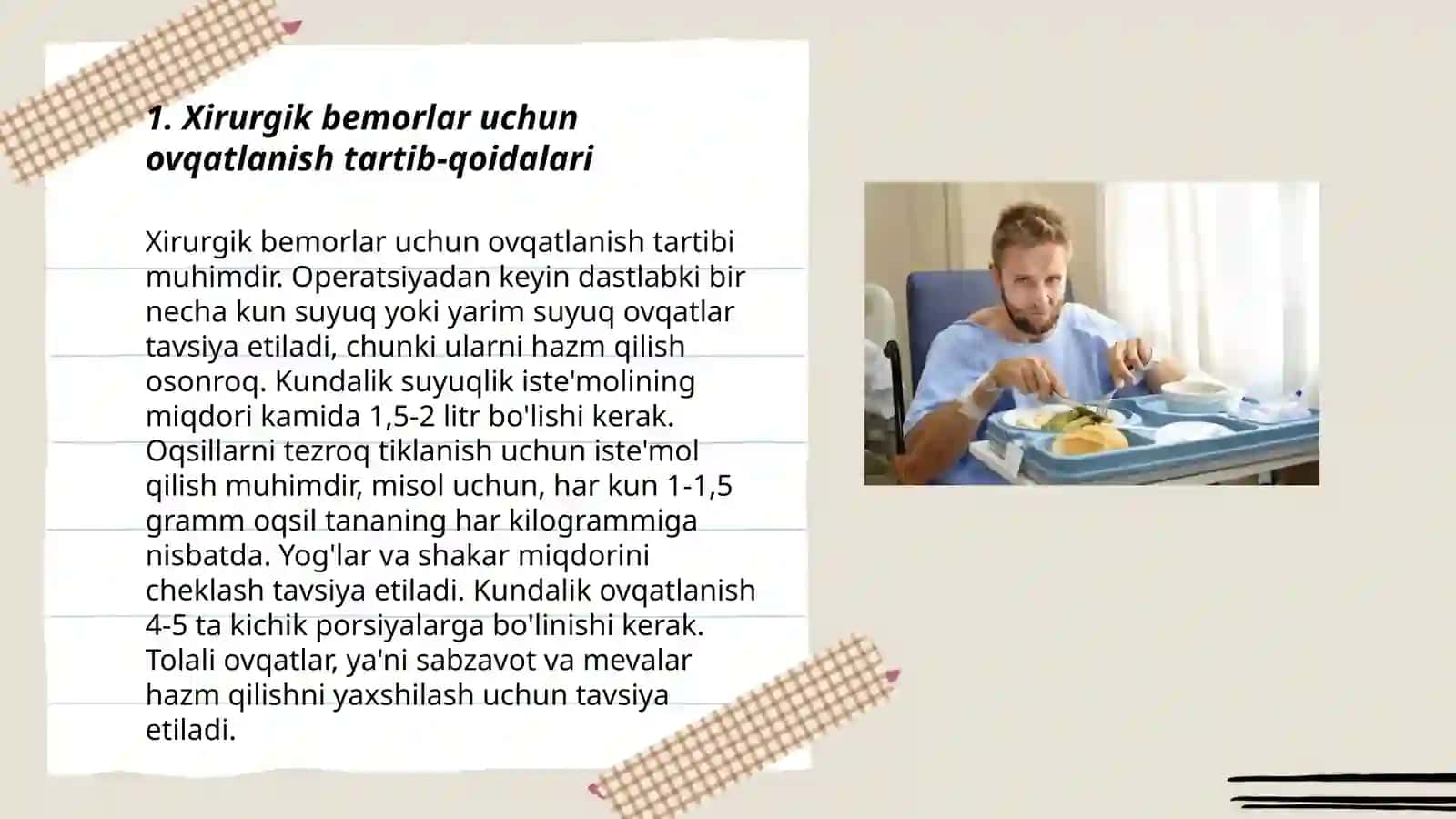 Xirurgik be'morlarni parvarish qilish asoslari 3