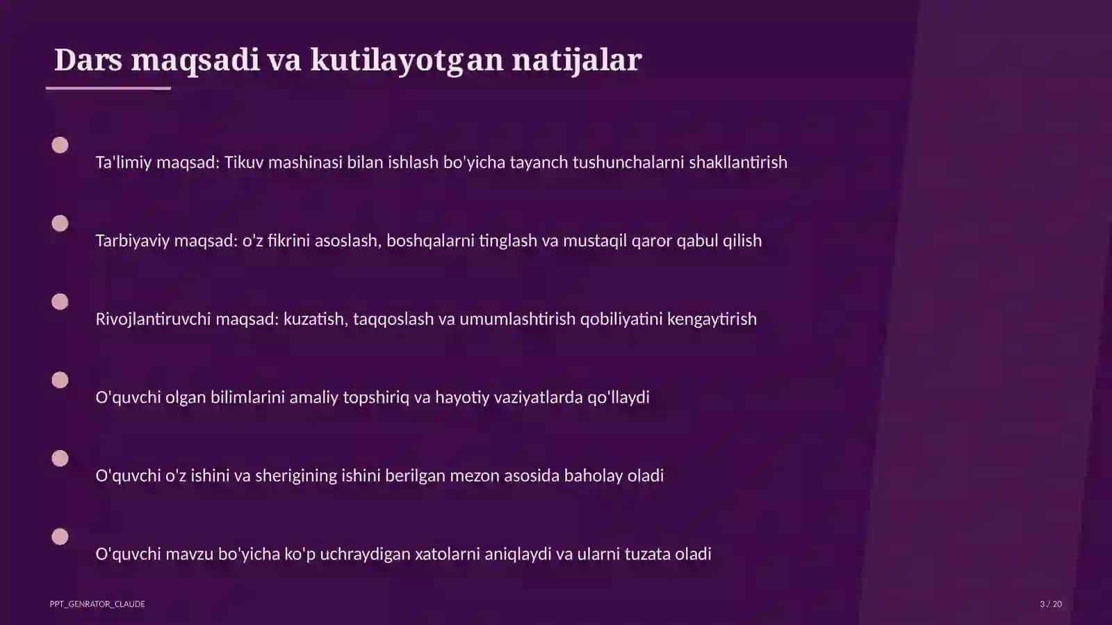 Tikuv mashinasi bilan ishlash (6-sinf) 3