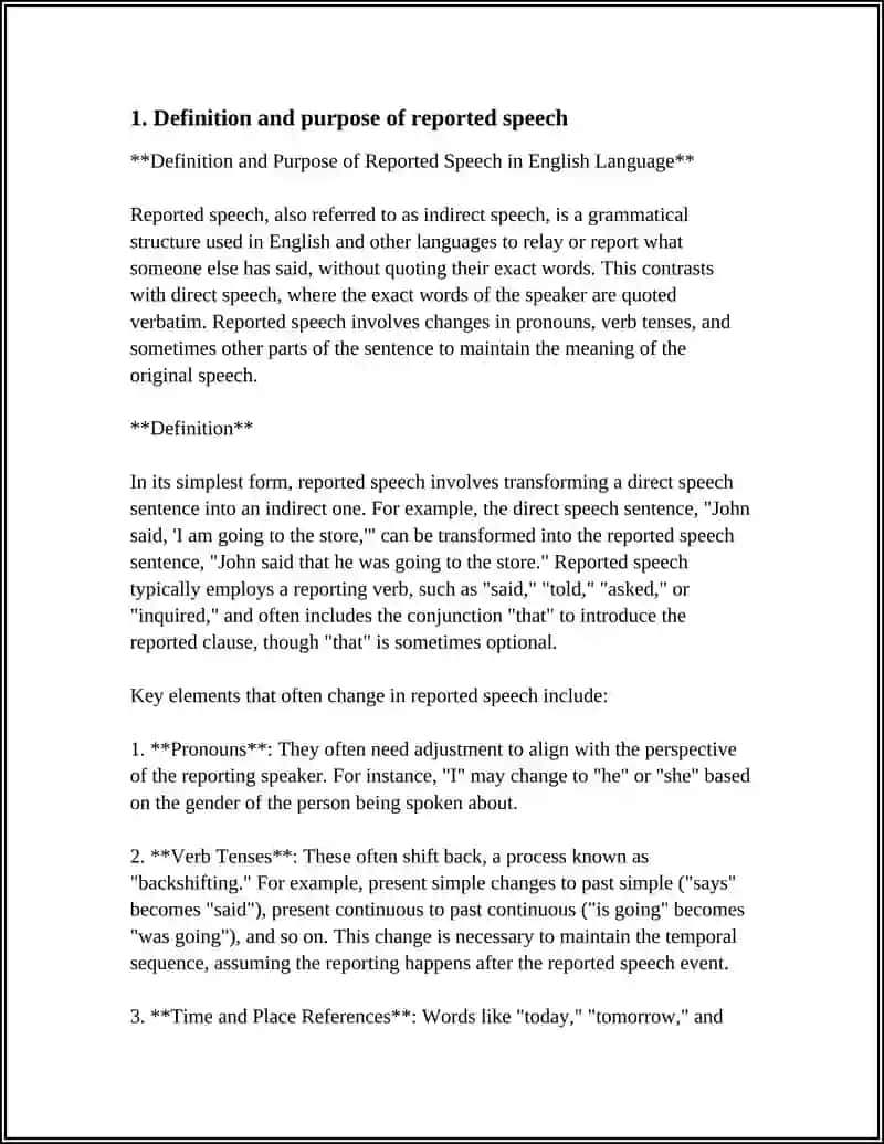 Theme: REPORTED SPEECH 3