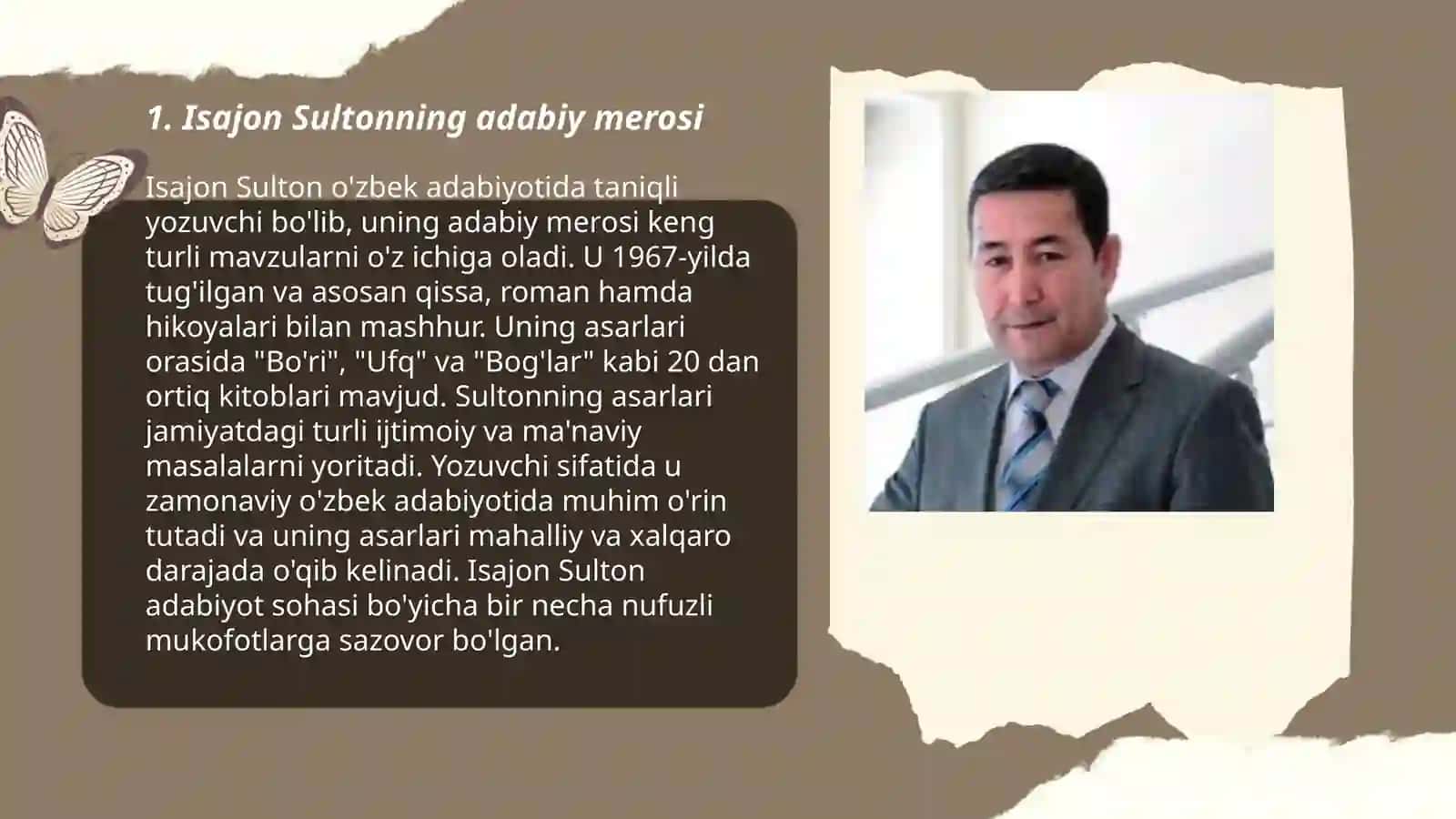 Isajon Sultonning romanlari tahlili 3