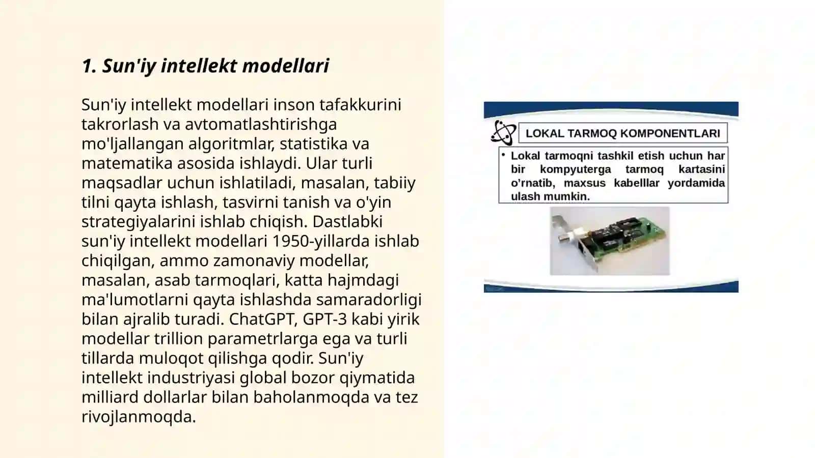 Sun'iy intellekt modellari 3