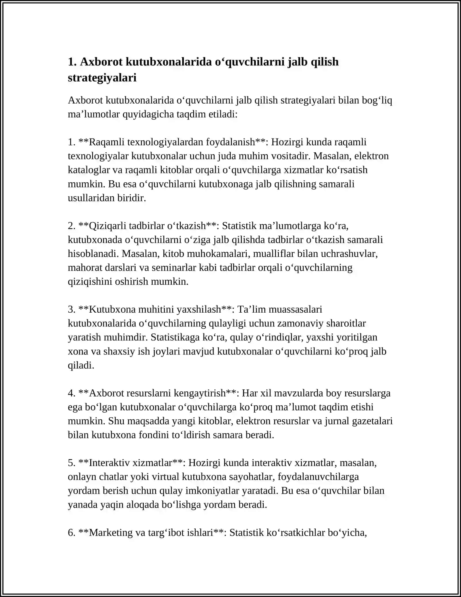 AXBOROT KUTUBXONALARDA OMMAVIY TADBIRLARNING O'RNI 3