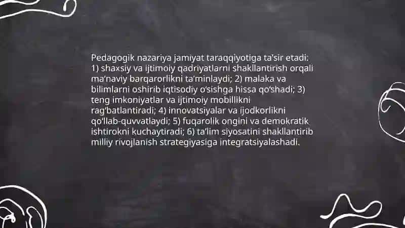 Pedagogika fanining jamiyat taraqqiyotidagi oʻrni 3