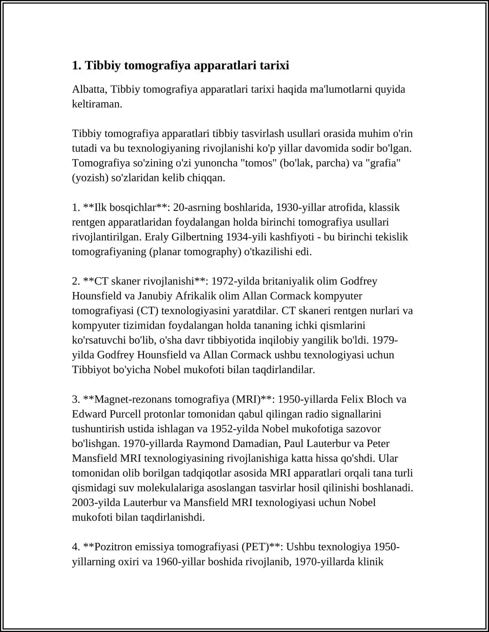 TIBBIY TOMOGRAFIYA APARATLARINIG ISHLASH PIRINDIPLARI 3