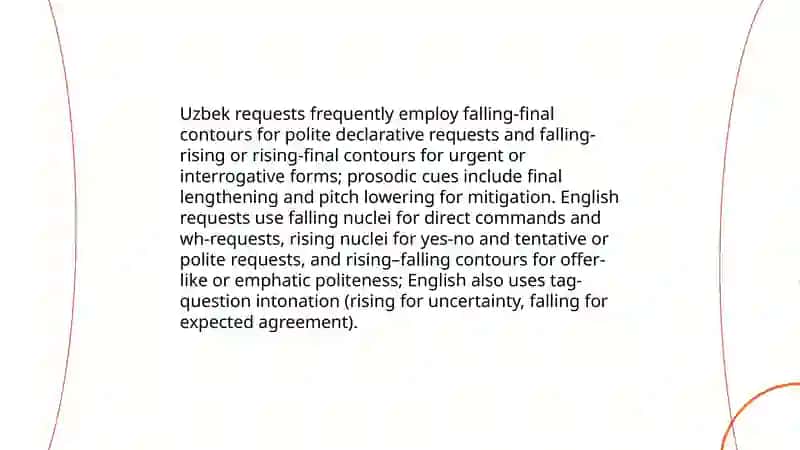 Comparison of the Intonation of Requests in Uzbek and English 3