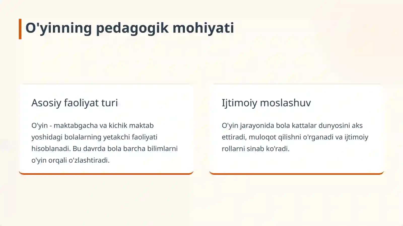 Bolalar o'yinlarining turkumlari 3