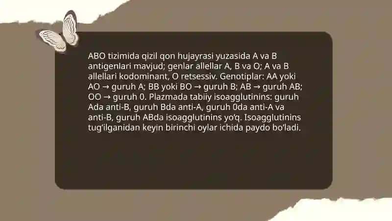Qon guruhlari. Rezus omil. Qon quyish asoratlari. Qon guruhlari va rezus faktorni tekshirish 3