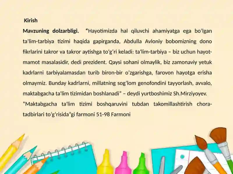 MAKTABGACHA YOSHDAGI BOLALARDA TA'LIM BERISHDA AQLIY TARBIYANING VAZIFALARI 3