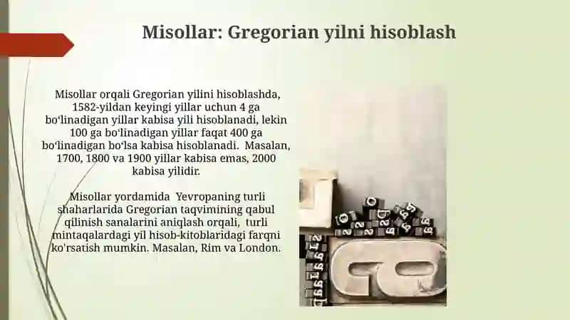 Abjad hisobi. Hijriy va milodiy yillarni hisoblash yo‘llari 3