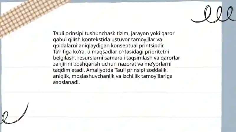 Tauli prinsipi 3