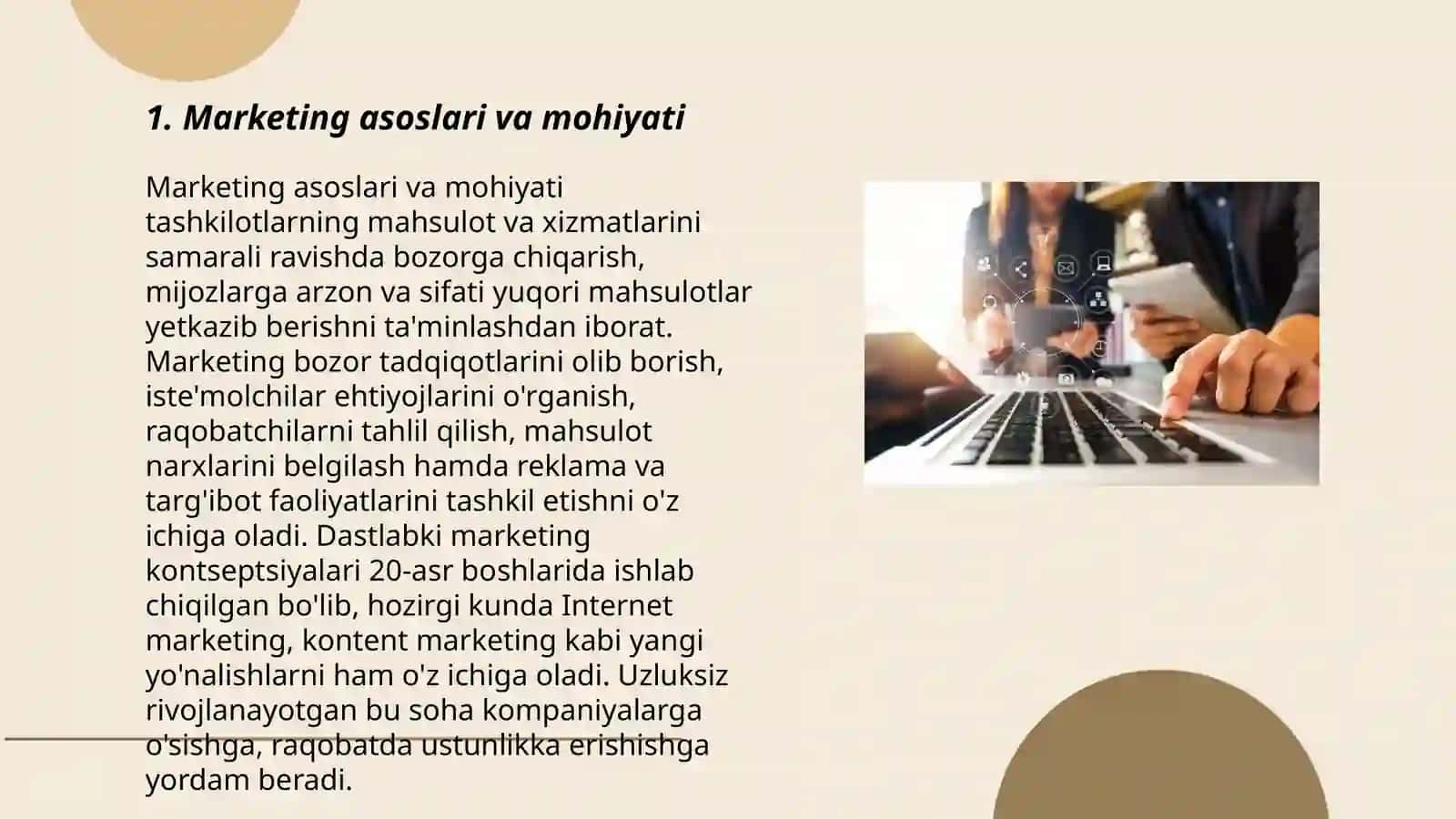 Marketing asoslari,vujudga kelish tarixi va uning turlari 3