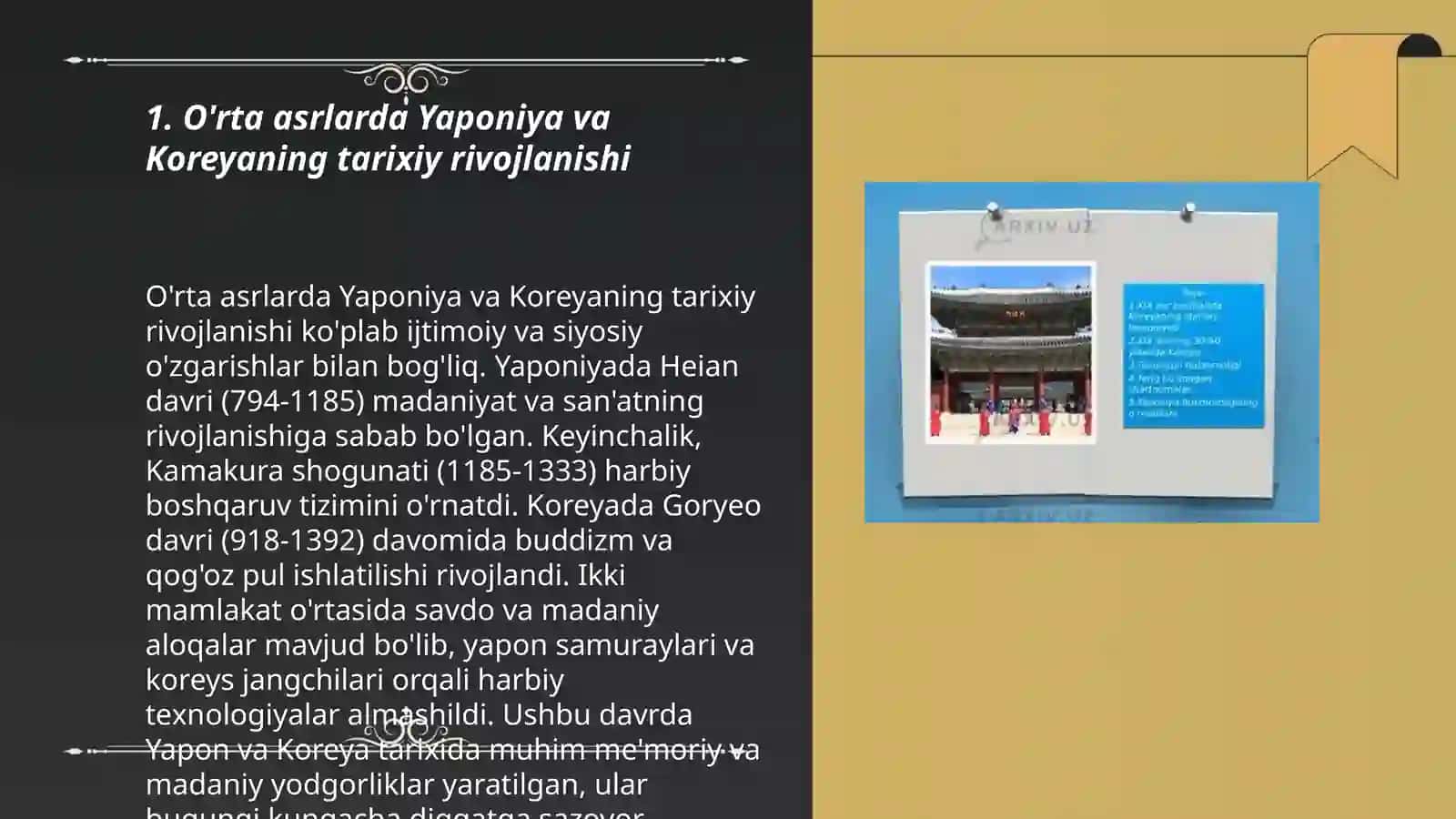 O'rta asrlarda Yaponiya va Koreya 3