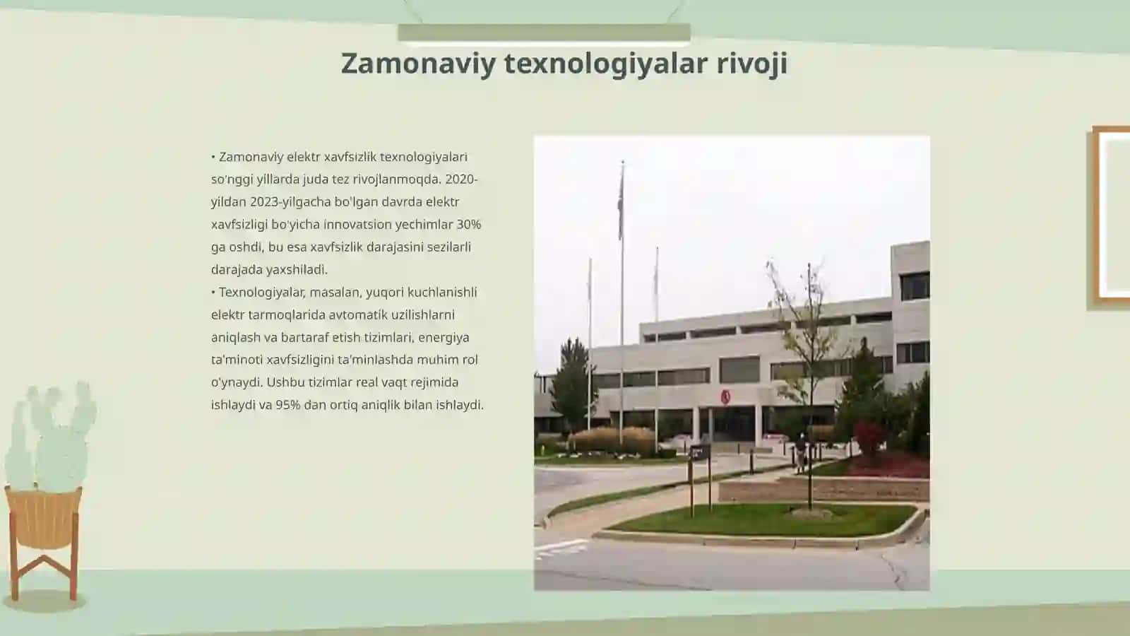 ELEKTR XAVFSIZLIGINI TA’MINLOVCHI ZAMONAVIY TEXNIKA TEXNOLOGIYALAR 3