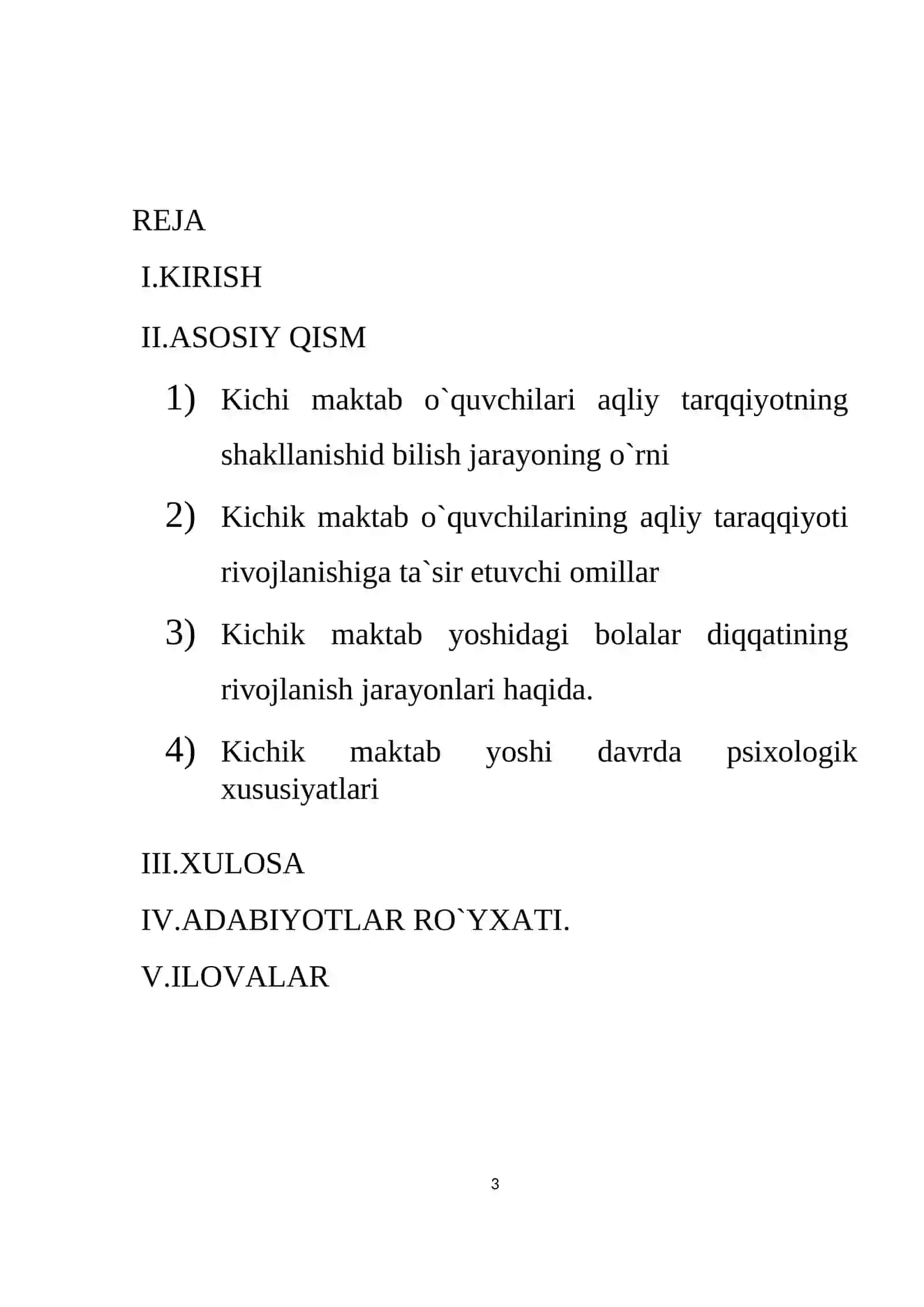 Kichik maktab yoshidagi o`quvchilarning o`zlashtirishiga ta`sir etuvchi omillar 3