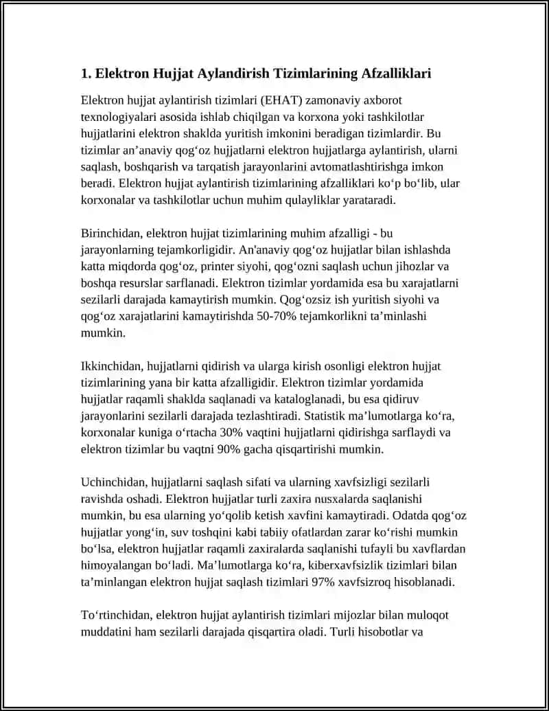 Elektron Hujjat Aylanish Tizimlari 3