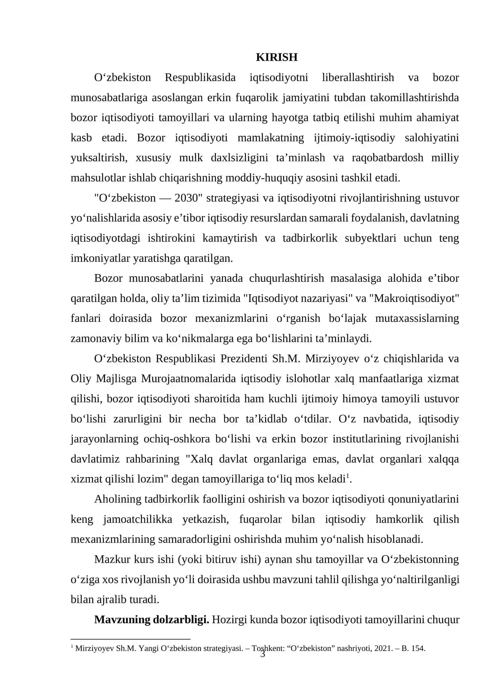 BOZOR IQTISODIYOTI TAMOYILLARI VA O’ZBEKISTON SHAROITIDA ULARNING AMALGA OSHIRILISHI 3