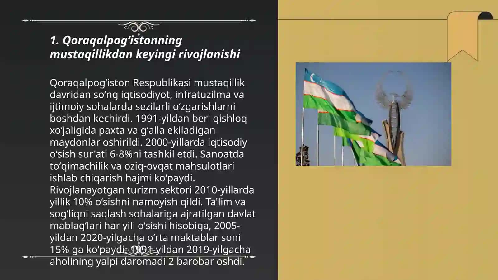 Qoraqalpogʻistonning mustaqillikdan keyingi rivojlanishi 3