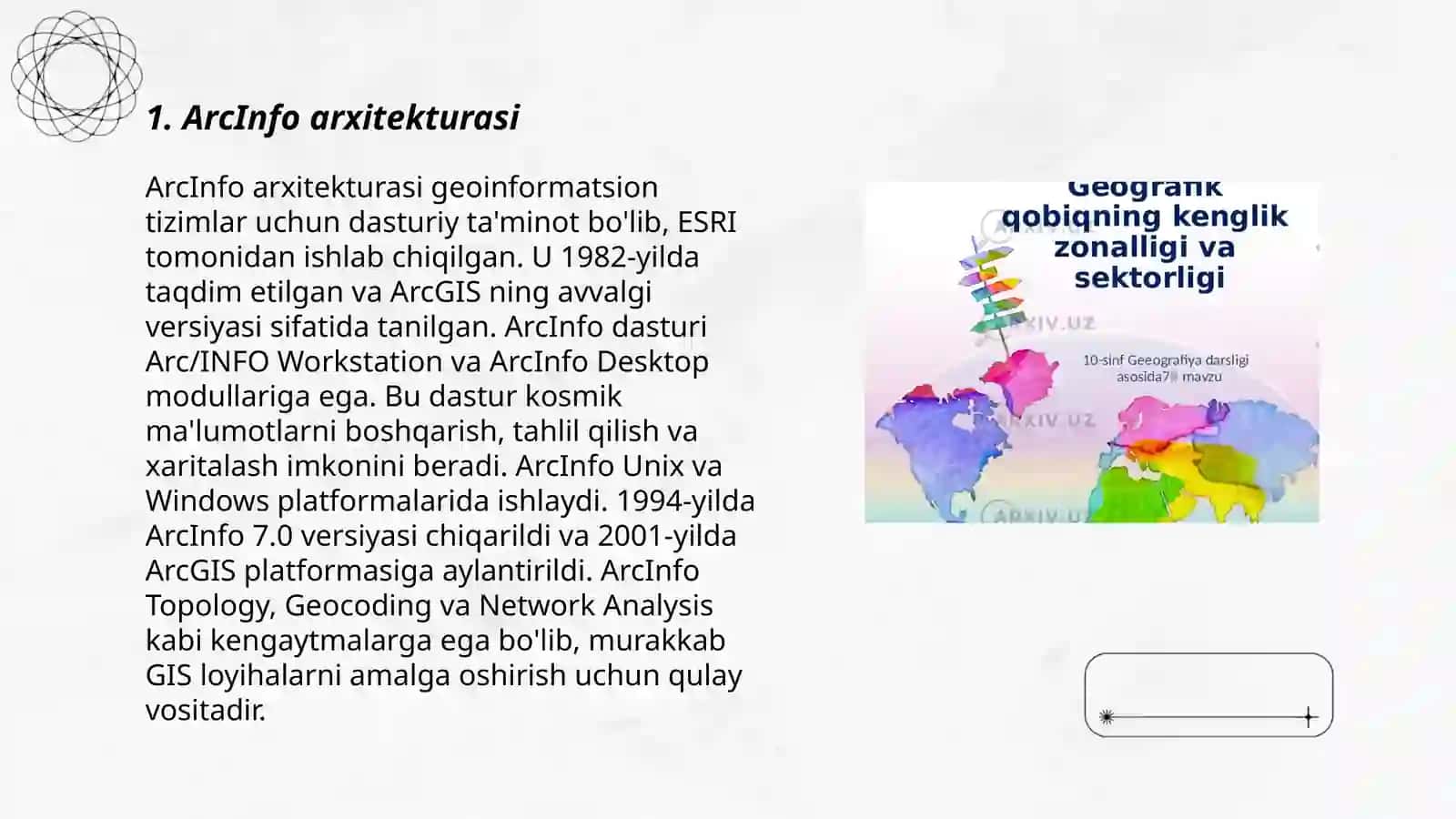 ArcInfo geografik axborot tizimi 3