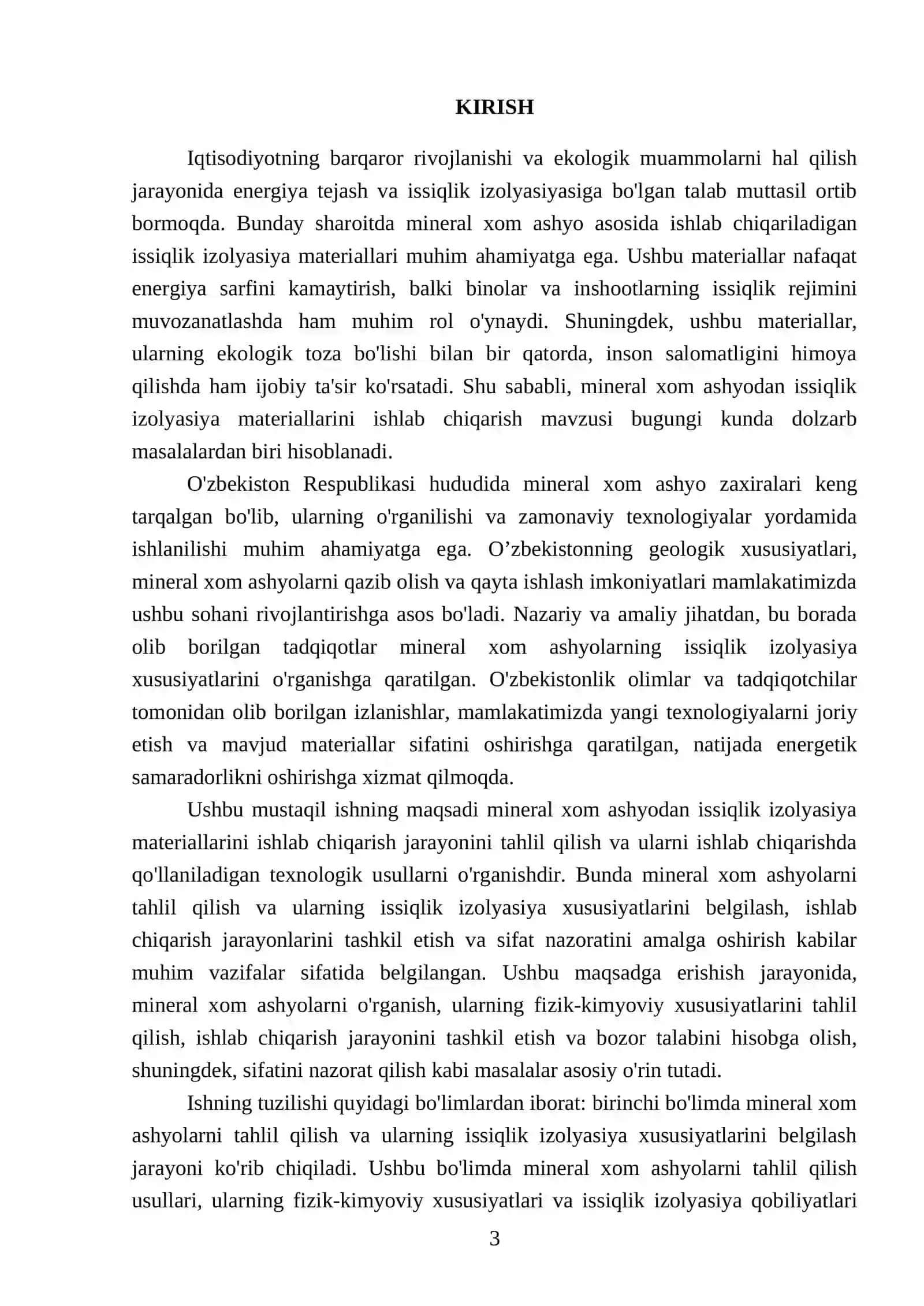 Mineral xom ashyodan issiqlik izolyasiya materiallari 3