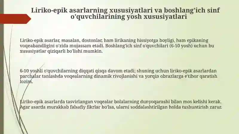 Liriko-epik Asarlar 3