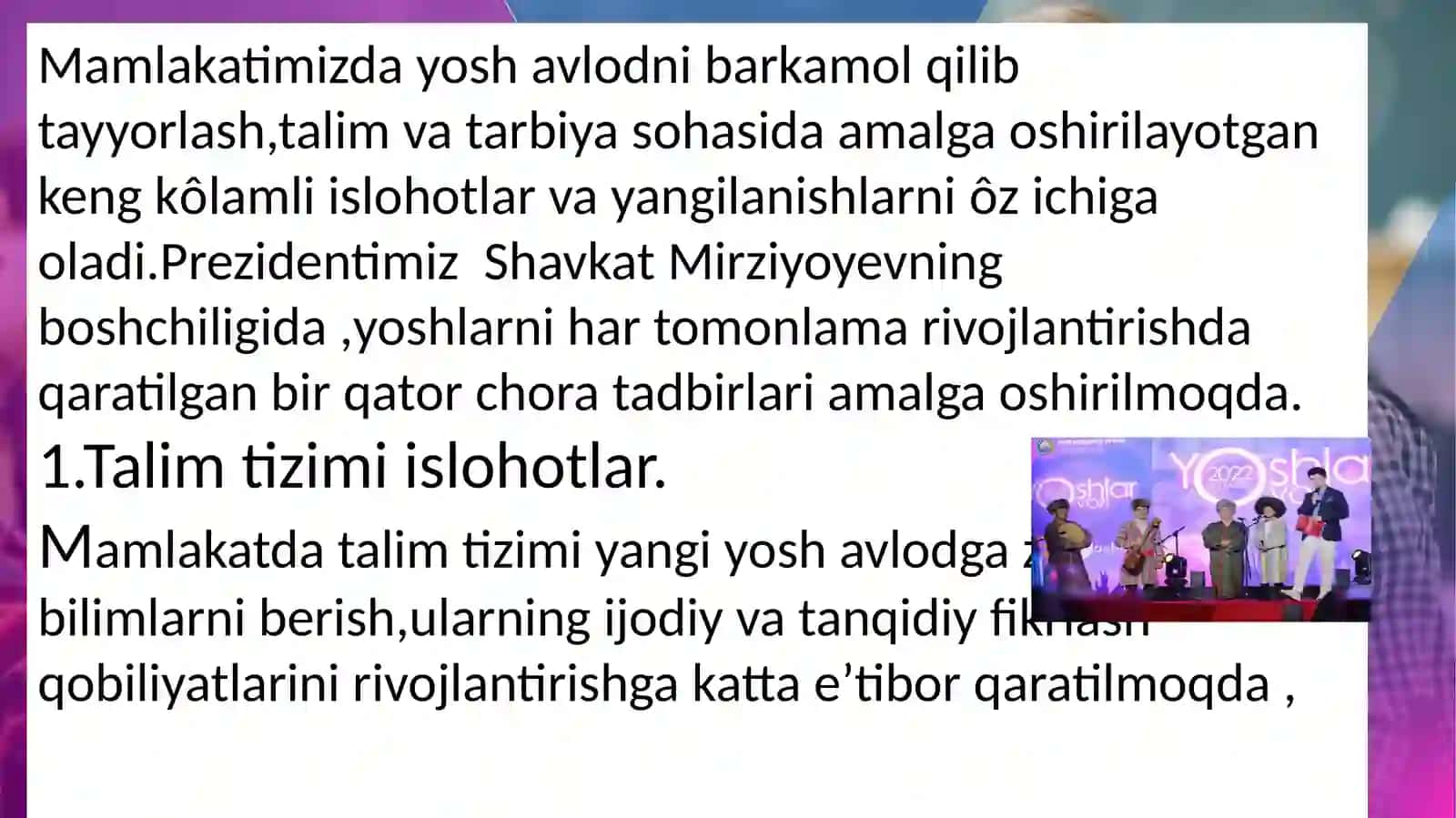 Ôzbekiston dayoshavlodni tarbiyalashning asosiy yo'nalishlari va omillari 3