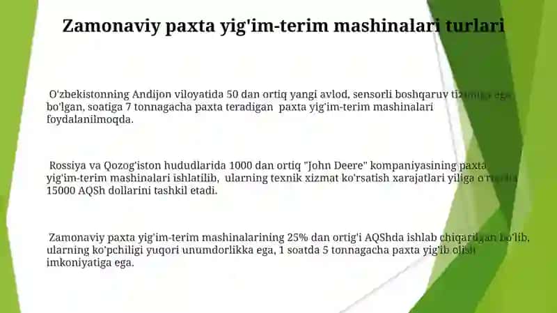 Paxta Yigim-Terim Mashinalari 3