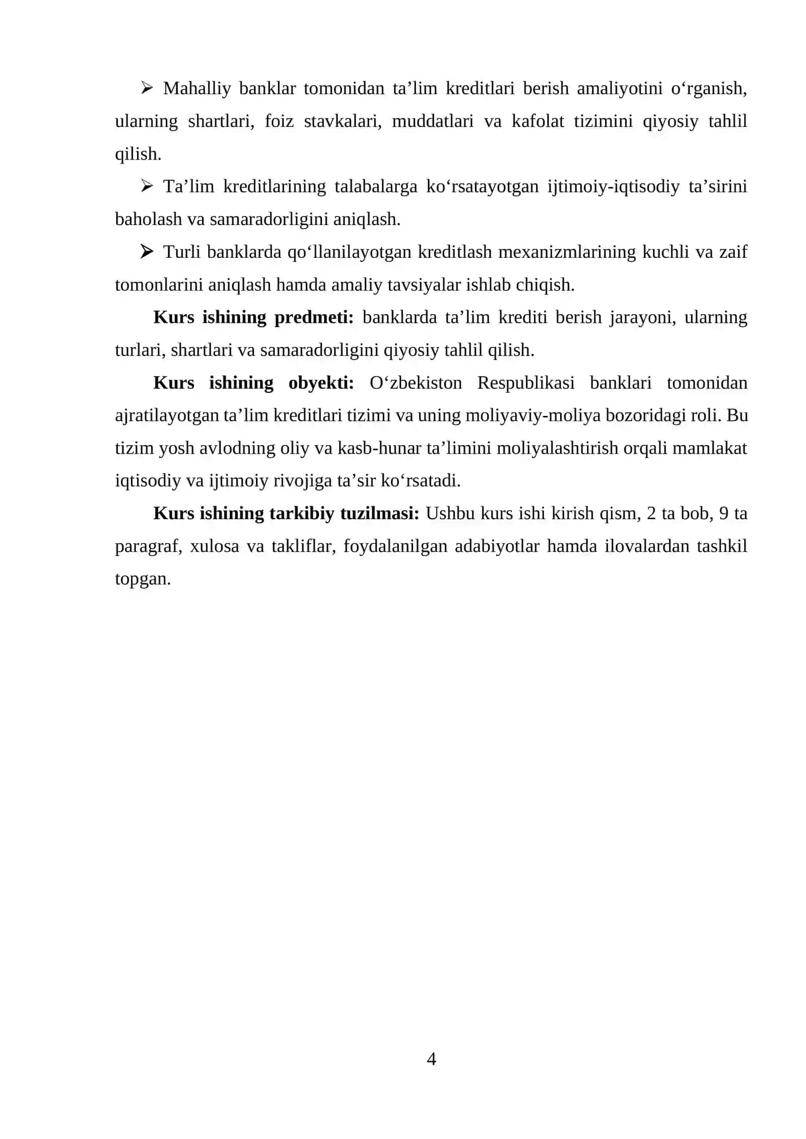 Banklarda ta ’lim krediti qiyosiy tahlil 3