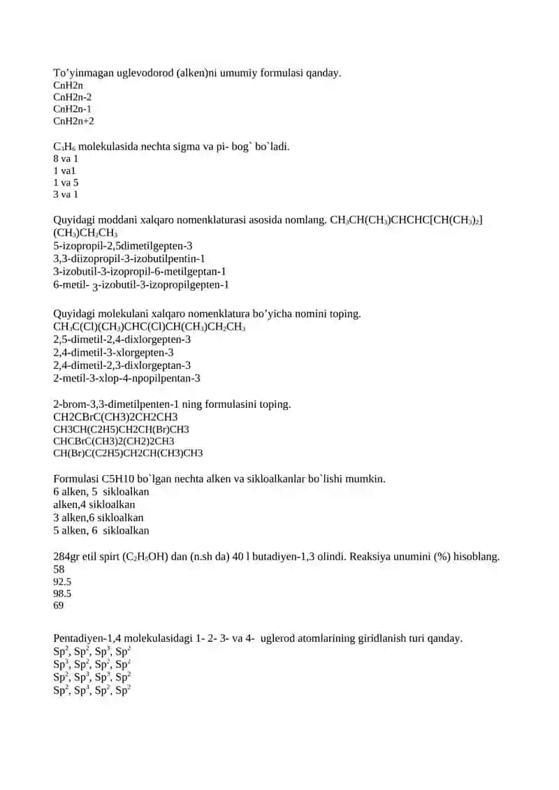 Nechilamchi uglerod atomlari va birikmalari 3