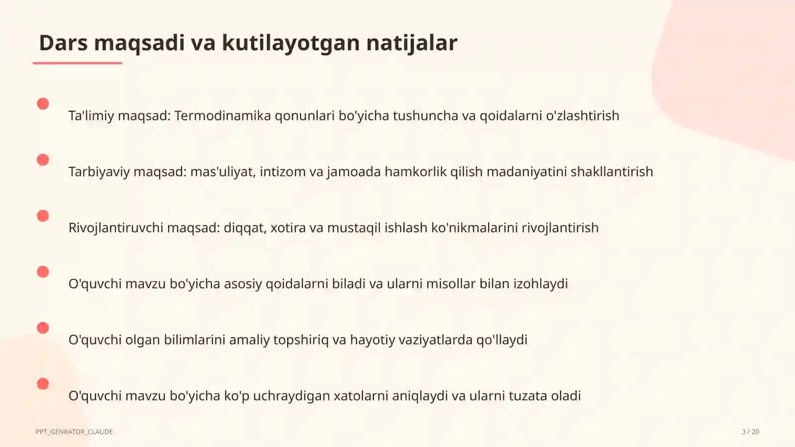 Termodinamika qonunlari (10-sinf) 3