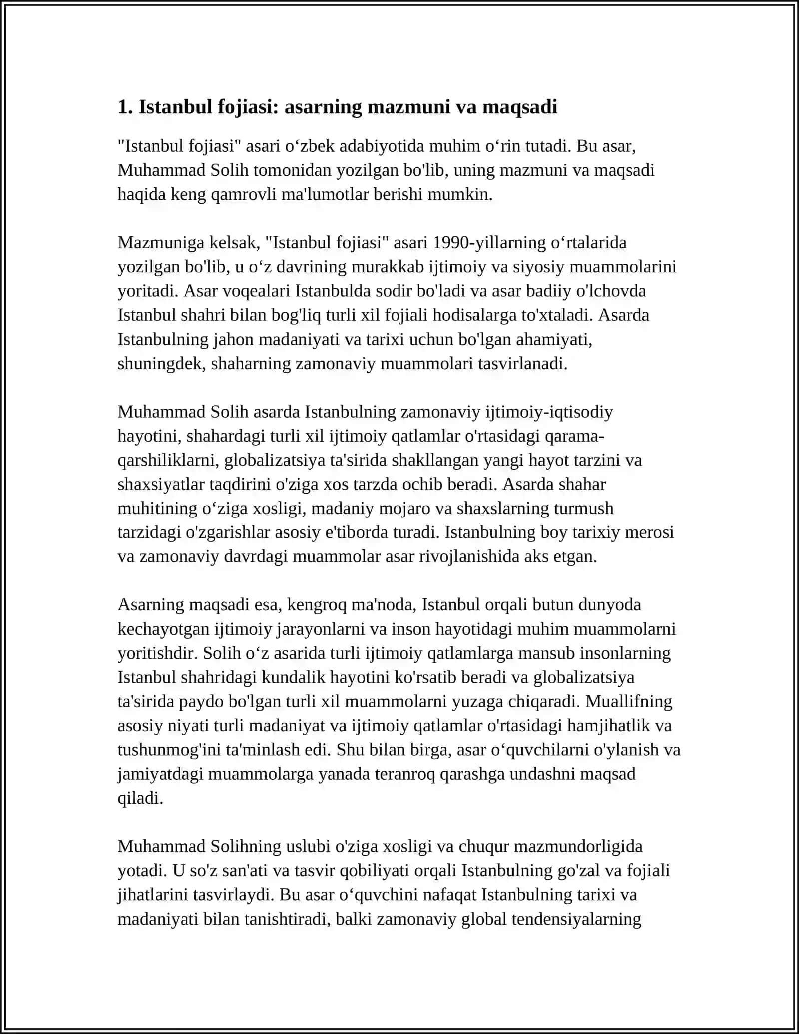 "ISTANBUL FOJIASI" ASARINING ADABIY VA TARIXIY ASOSLARI 3