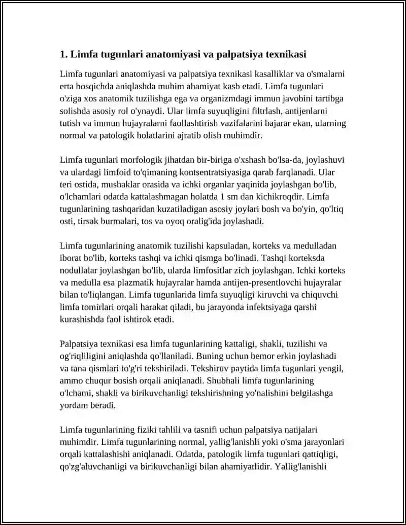 LIMFA TUGUNLARIDA UCHRAYDIGAN O'SMALARNING FIZIK TAHLILI VA ULARNING TASNIFI 3