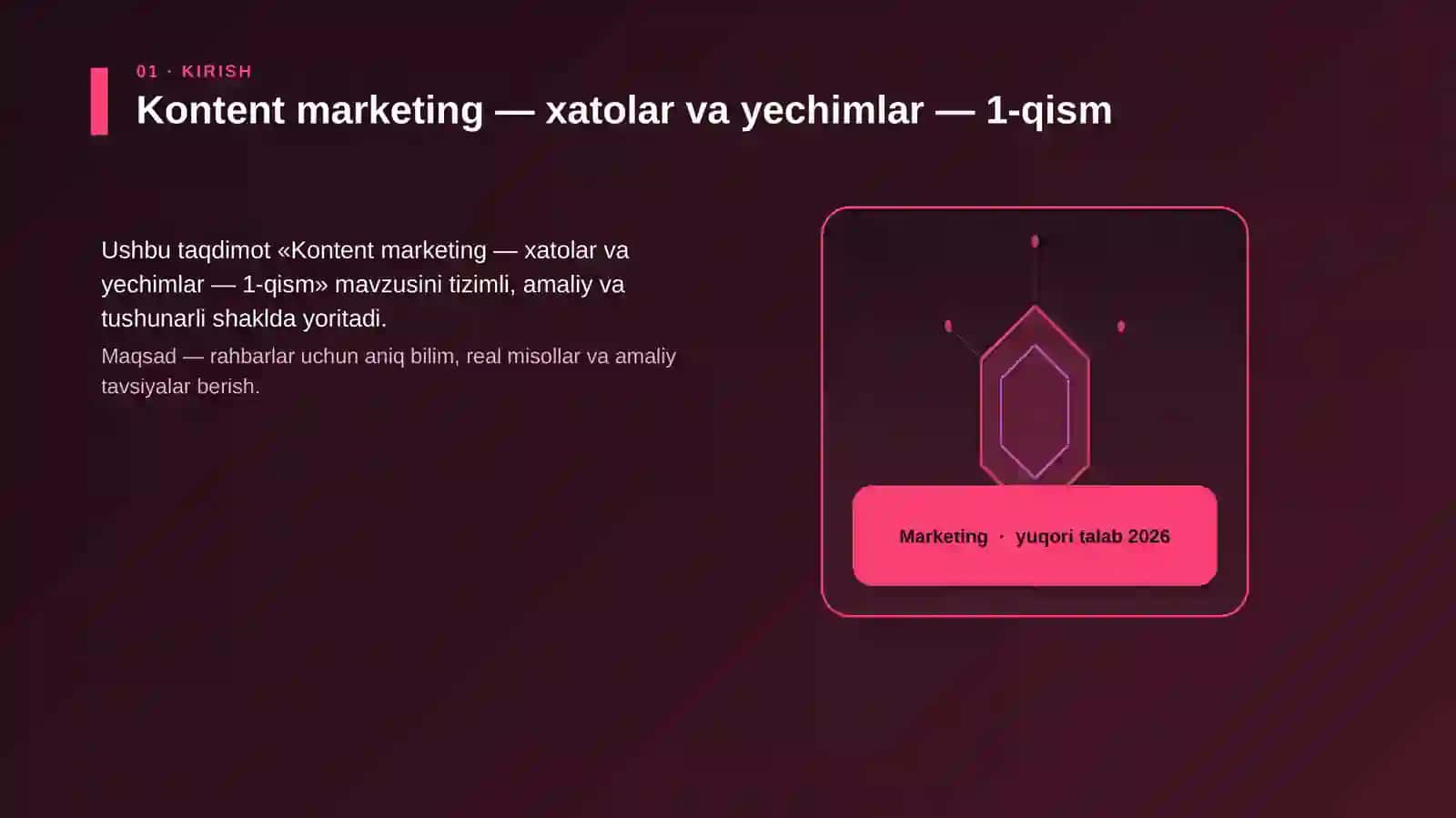 Kontent marketing — xatolar va yechimlar — 1-qism 3