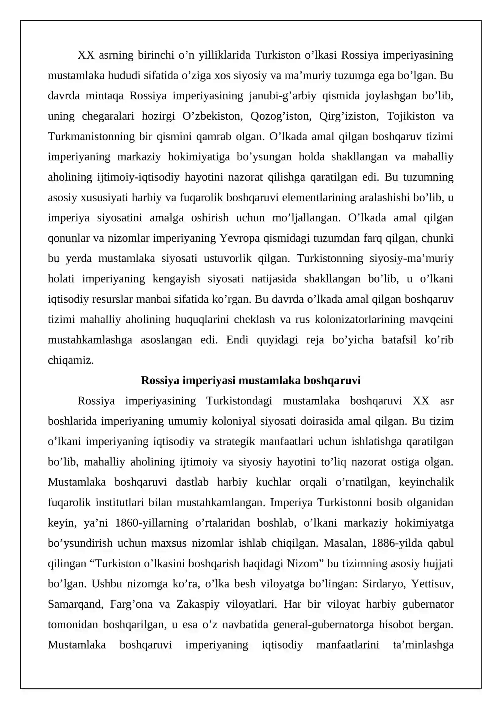 Turkiston XX asr boshlarida (1900-1917 yillar) 3
