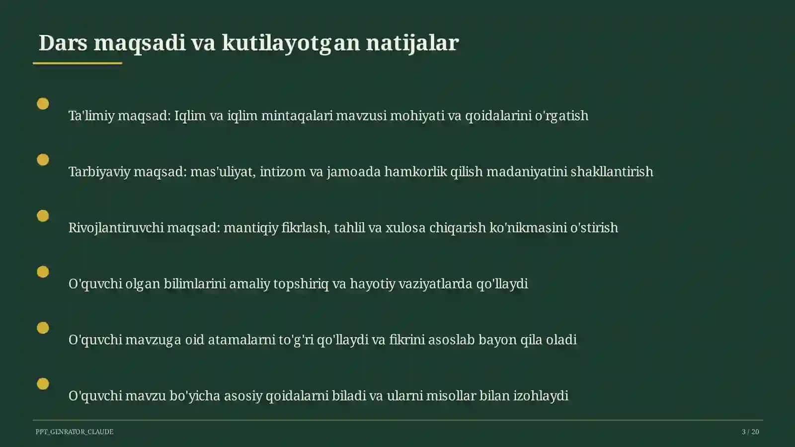 Iqlim va iqlim mintaqalari (6-sinf) 3