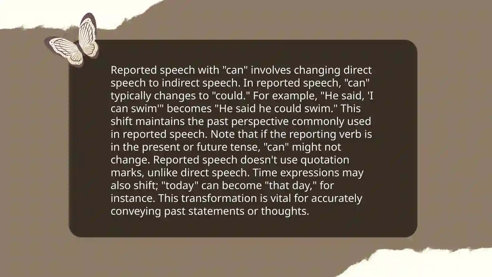 Reported speech with modals 3