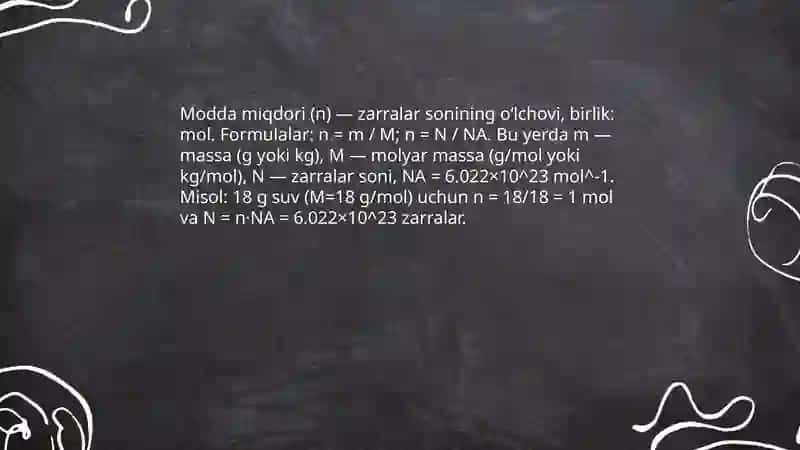 Kimyoning asasiy tushunchalariga oid hisoblashlar 3