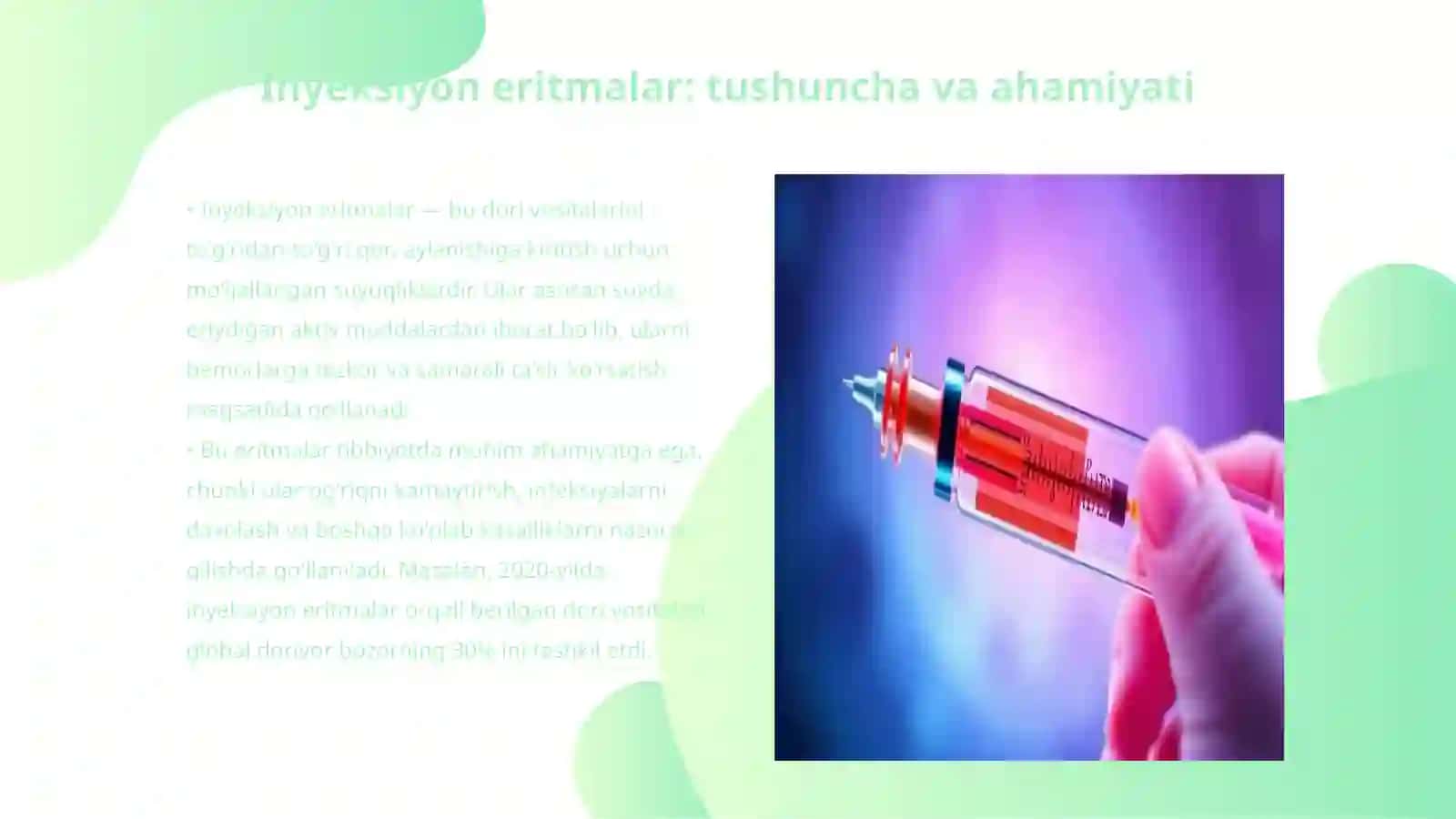 Inyeksiyon eritmalarni barqarorlashtirish usullari 3