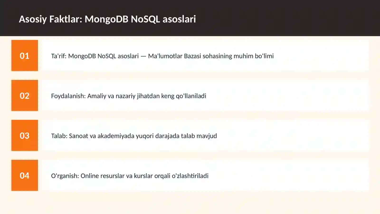 MongoDB NoSQL asoslari 3