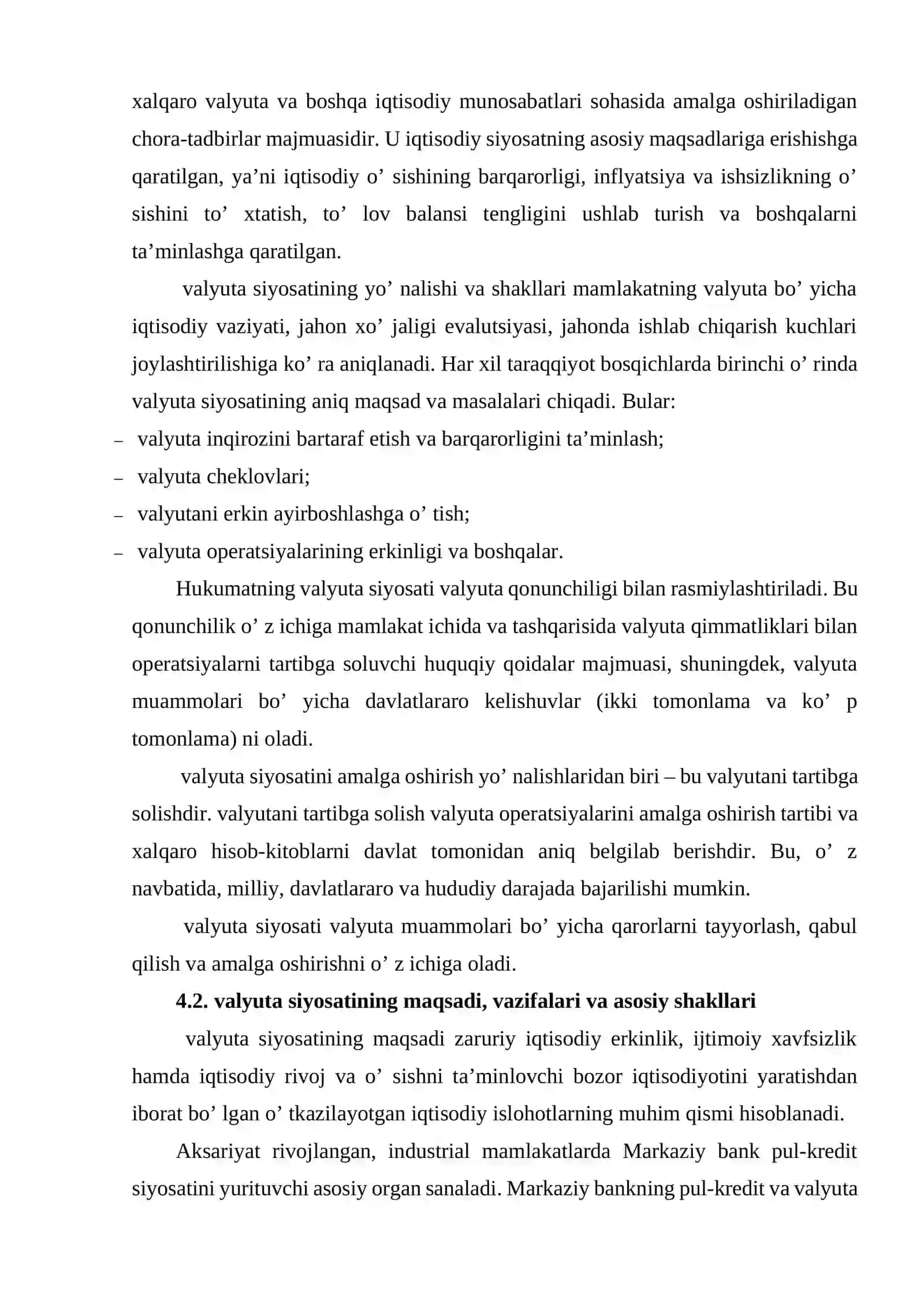 Valyuta siyosati va uning asosiy shakllari 3
