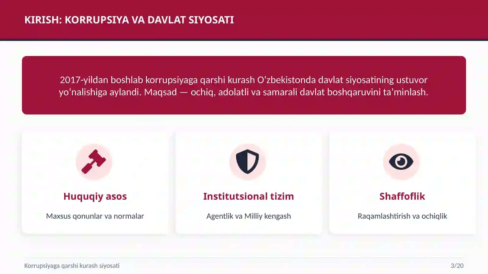 Korrupsiyaga qarshi kurash siyosati 3
