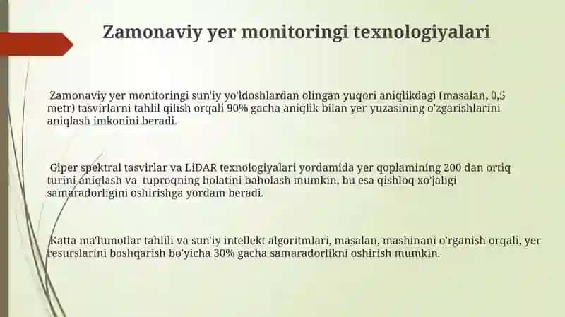 Zamonaviy yer monitoringi texnologiyalari 3