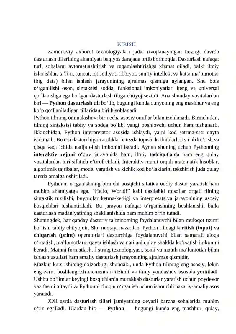 Python dasturlash tilida interaktiv rejim, birinchi dastur, kiritish va chiqarish operatorlari 3