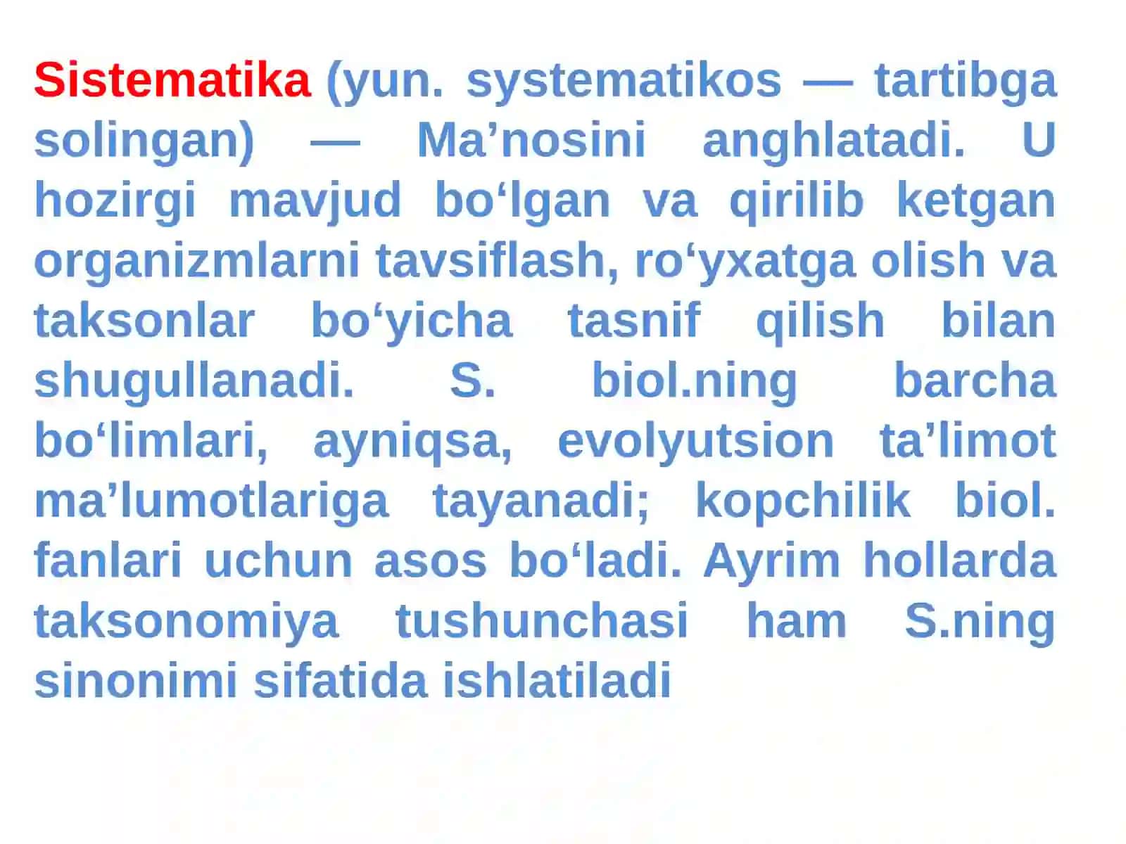 O’simliklarsistematikasiningning maqsad va vazifasi,tari 3