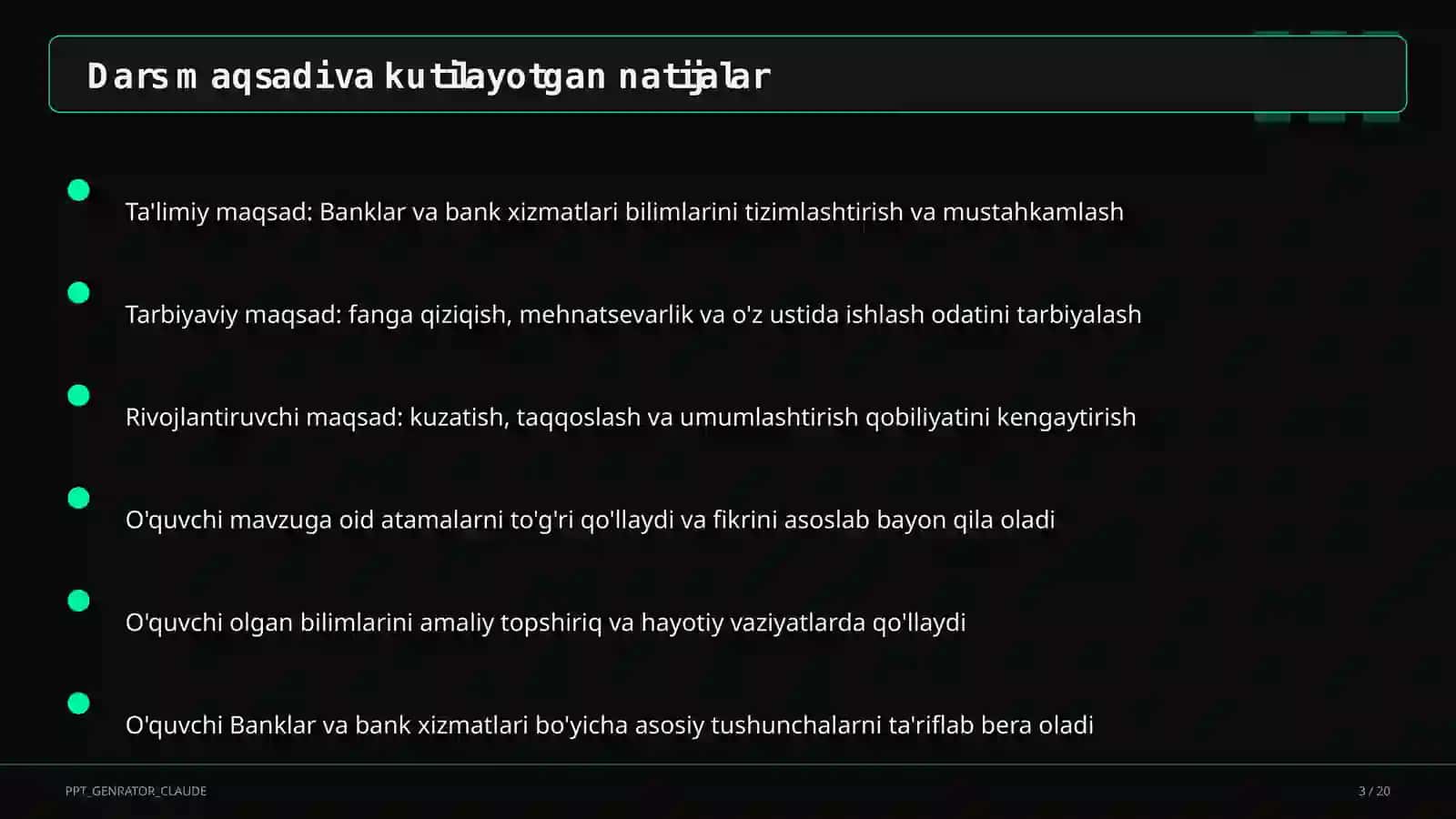 Banklar va bank xizmatlari (10-sinf) 3