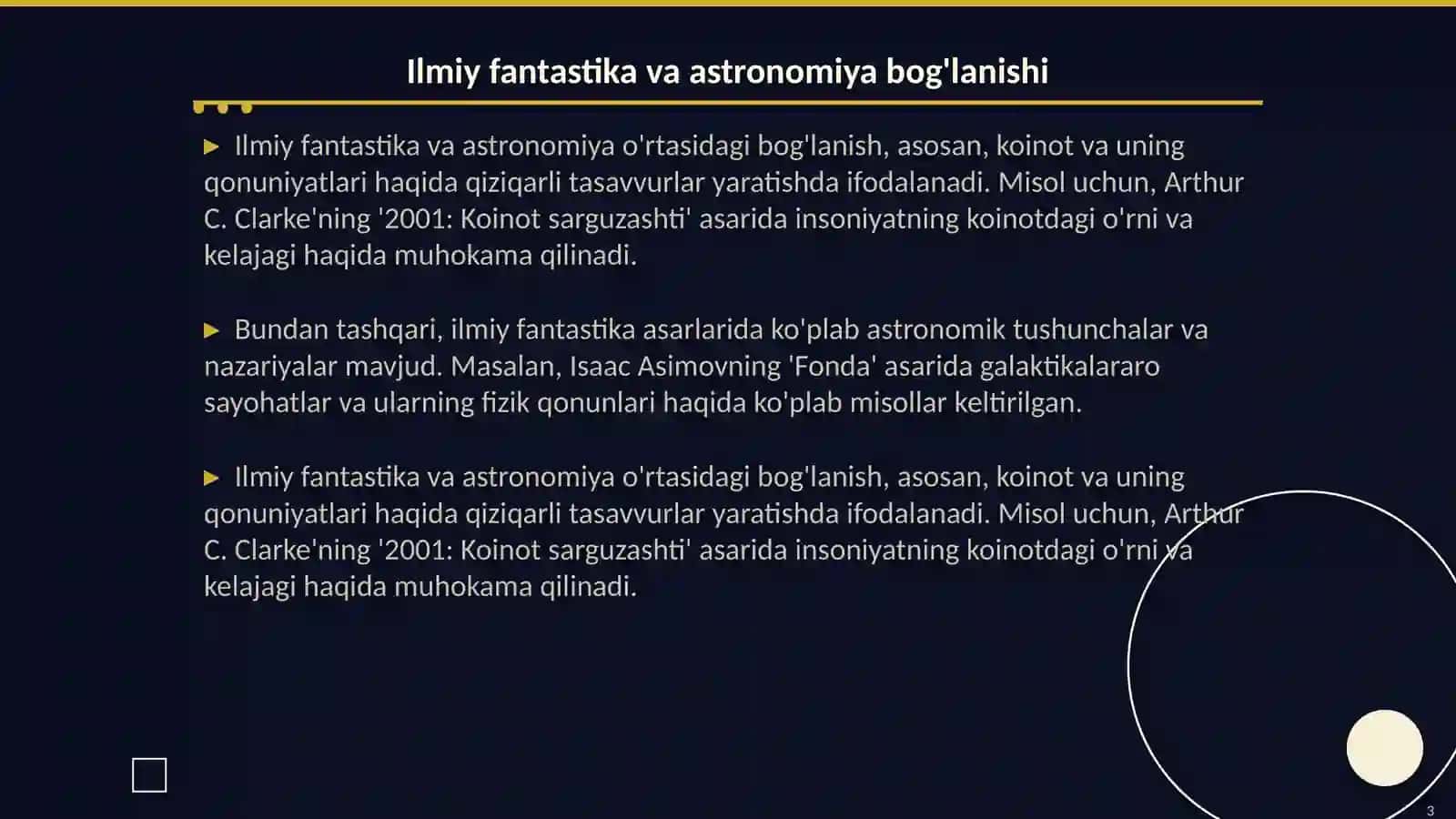 Astronomiyani o‘qitishda ilmiy fantastik asarlarning astronomik mazmuniga murojaat etish 3
